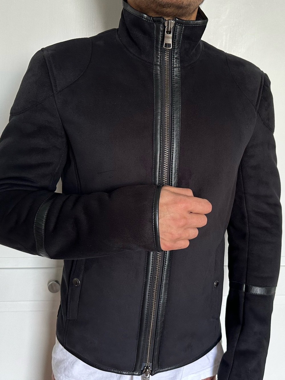 Armani Exchange Men's Black Zip-Front Bomber Jacket SIZE S